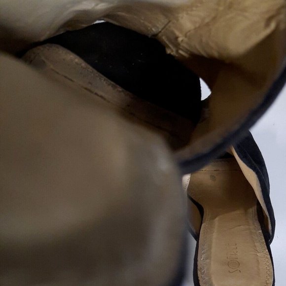 Sofree Size 39 / 8 Embroidered Chunky Heels Floral Mule Slip On Black Red Cute - Picture 9 of 12